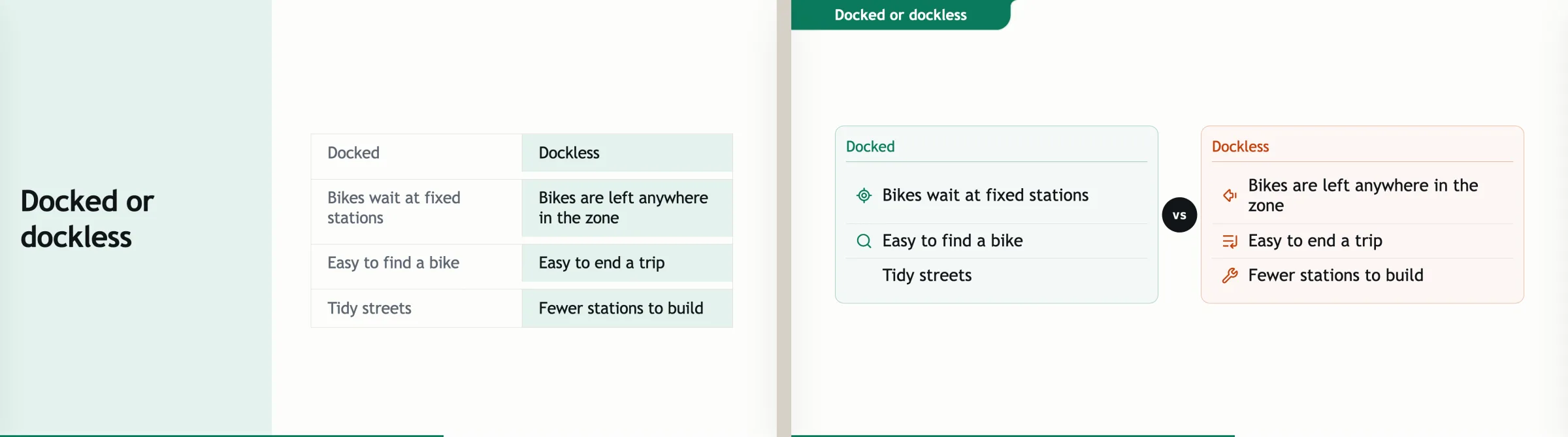 The same invented contrast slide drawn by TalkWeaver 0.39 on the left and 0.41 on the right.